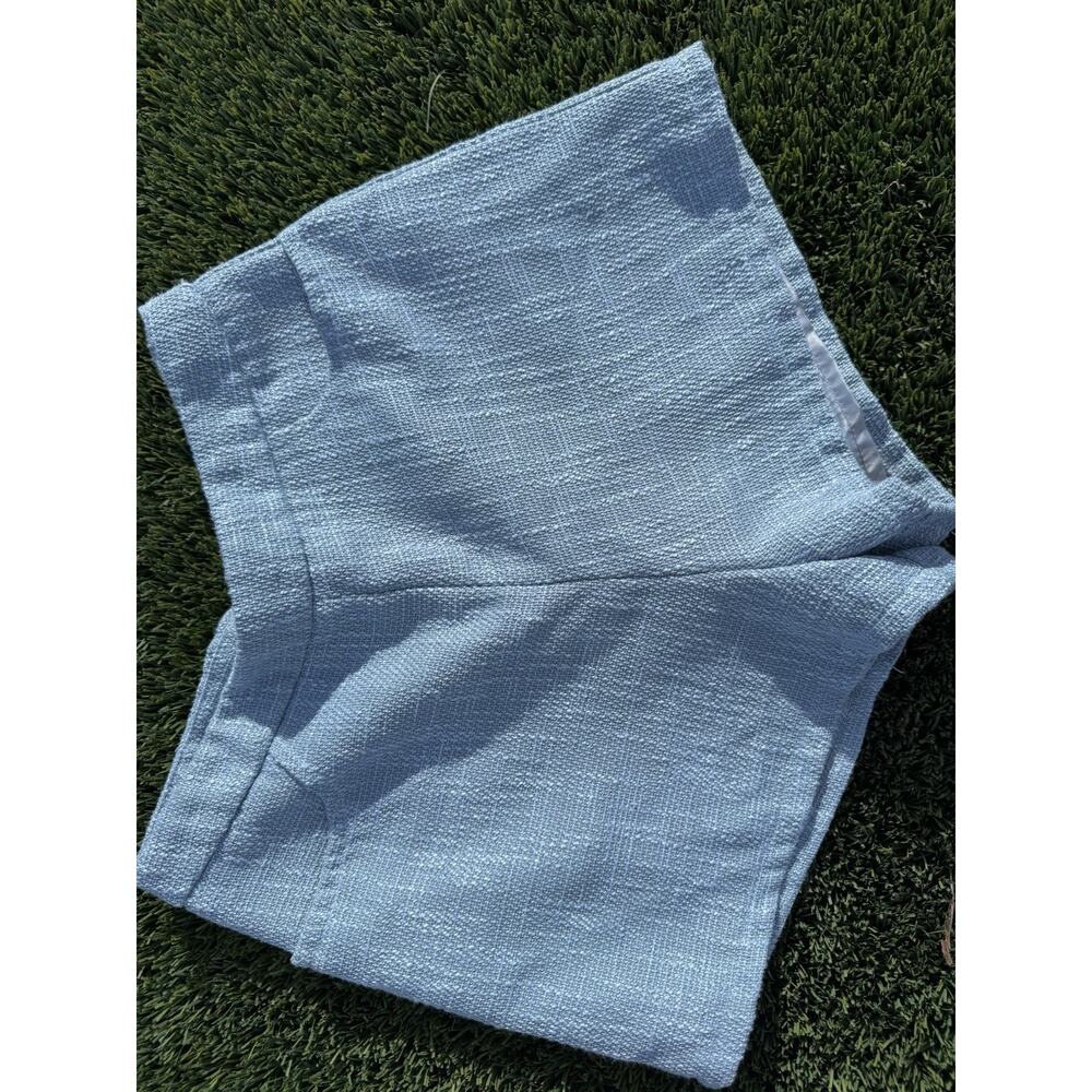 Lulus Perfect Company Light Blue Tweed high waisted shorts Vest Suit size small - Picture 6 of 6